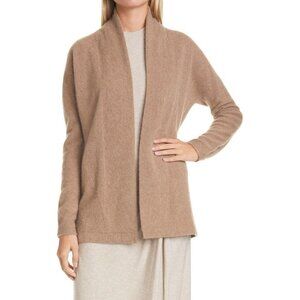 Vince Open Front Boiled Cashmere Cardigan, Size X-Large - Brown